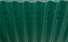 Powder coating and standard galvanised finished panels